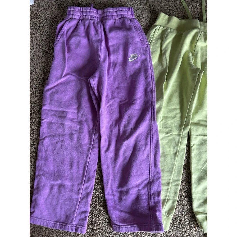 Lot Of 3 Nike‎ Youth Large Sweat Pants Purple Blue Yellow
